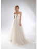 Sequined Tulle Simple Twinkle Wedding Dress